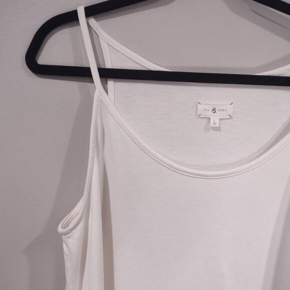 Lou & Grey LOFT Women's Cream White Midi Dress Size Large - Picture 4 of 5